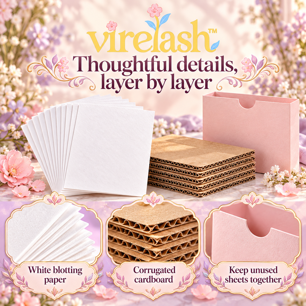 virelash™ PaperNest Flower Press Refill Pack — 30 Blotting Sheets & 6 Cardboard Separators, 5 × 7-Inch Botanical Pressing Supplies