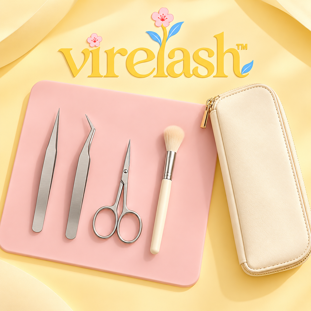 virelash™ PetalPlace Precision Tool Set — 5-Piece Pressed Flower Arrangement Kit with Tweezers, Detail Scissors & Silicone Mat