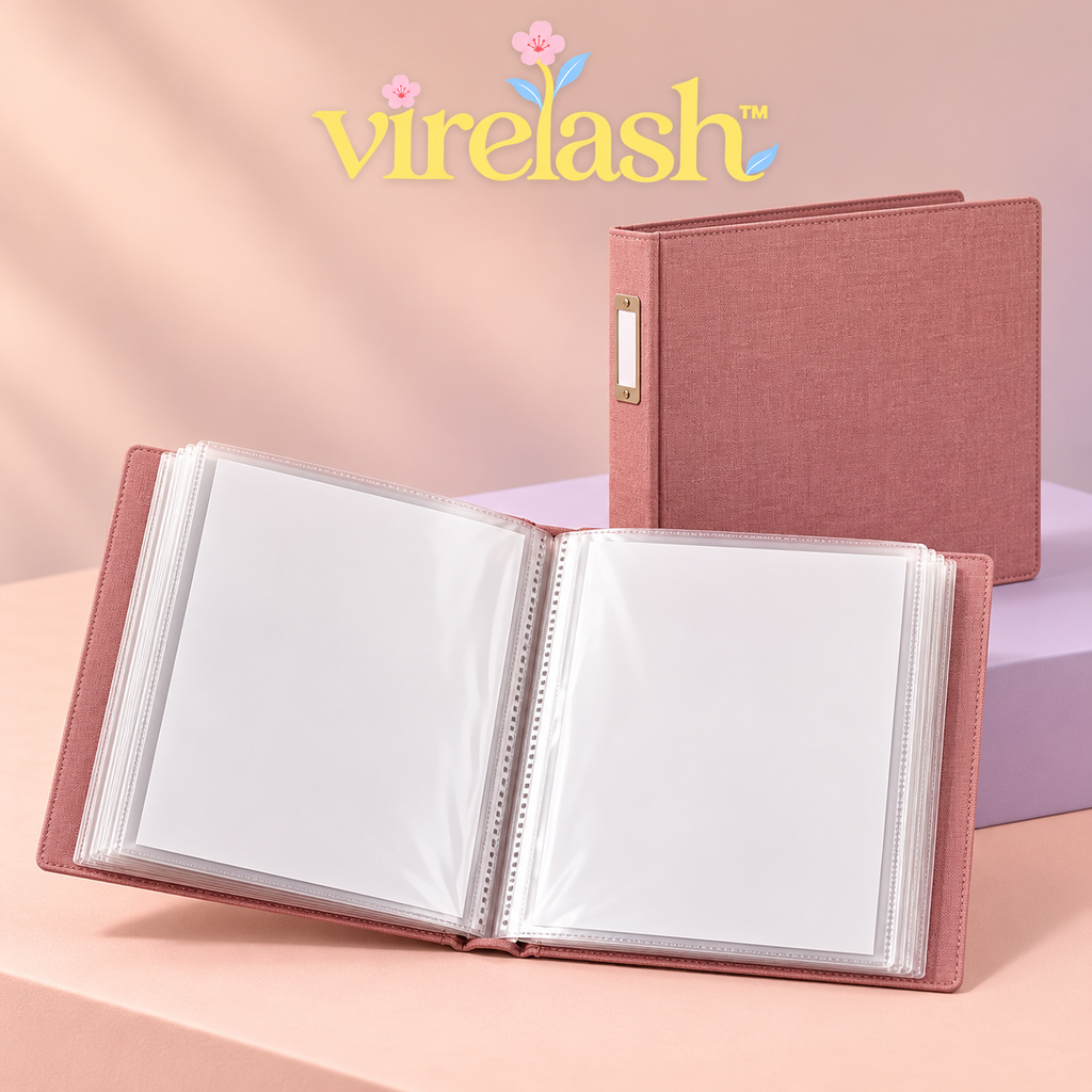 virelash™ SpecimenFile Botanical Storage Folder — 12 Letter-Size Pockets with Support Cards & Pressed Flower Labels